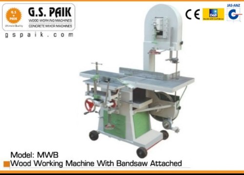 Wood Working Machine with Band Saw Attached