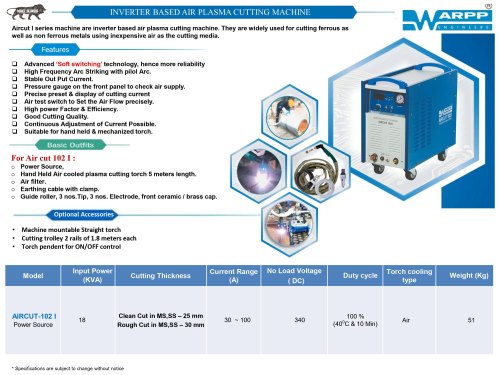 Air Plasma Cutting Machine
