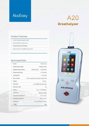 Breath Analyser With Big Touch Screen and Gps