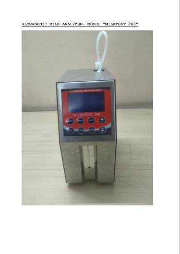 Ultrasonic Milk Analyzer