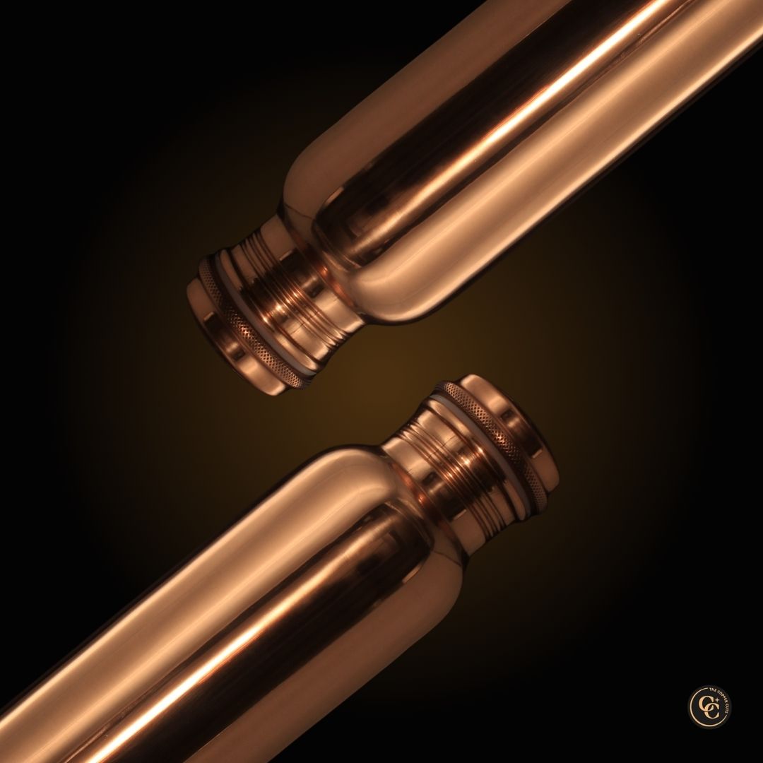 Short-Trendy Stripes Copper Bottles