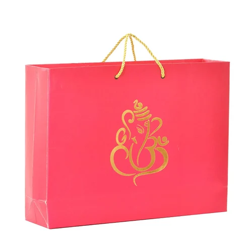 Pink Printed Paper Bag