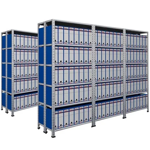 Grey Steel Slotted Angle Rack