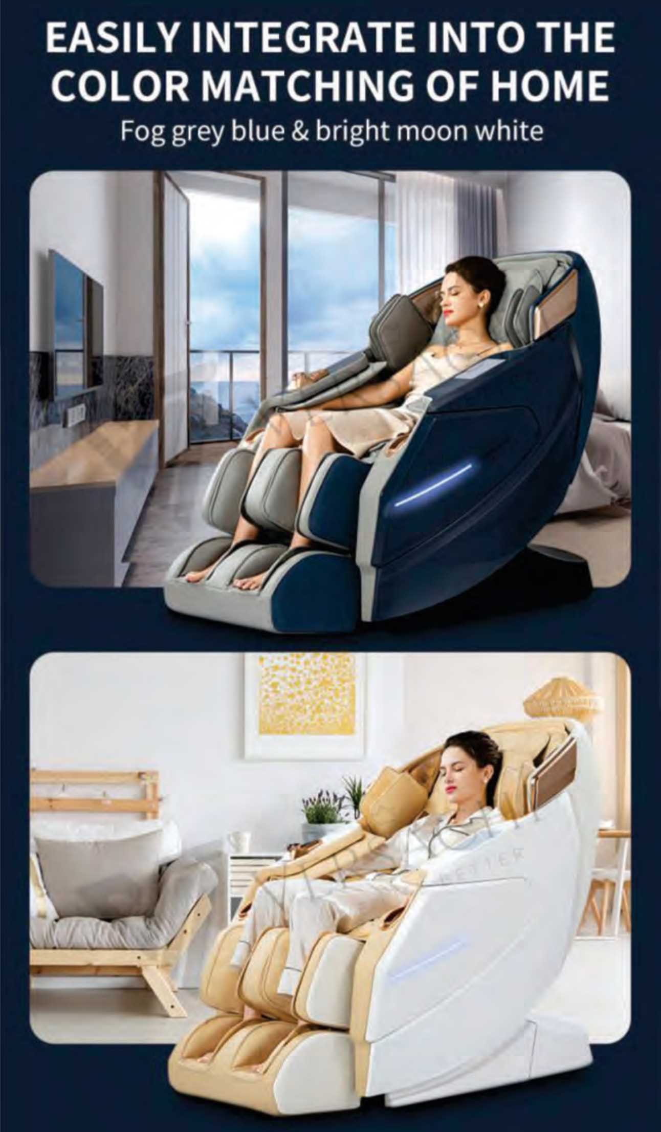 VS-987 BLUE FULL BODY MASSAGE CHAIR