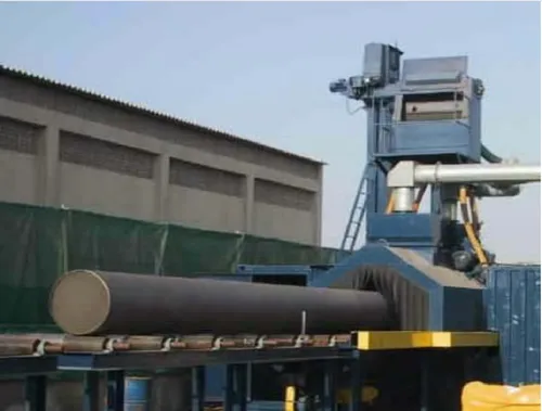 Manual and Automatic Single Pipe Blasting Machine