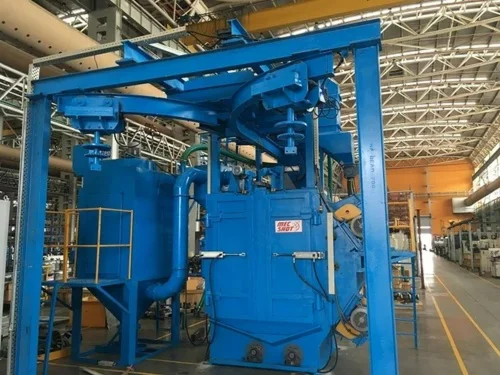 Single Door Hanger Shot Blasting Machine