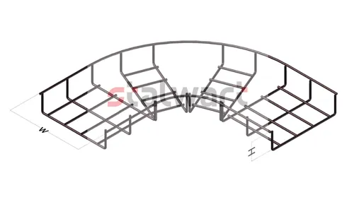 Horizontal Bend For Wiremesh Cable Tray