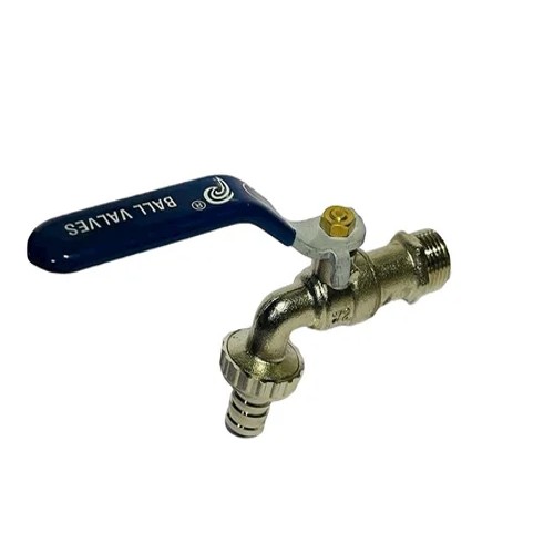 Silver Modern Forged Brass Nozzle Bibcock Valve