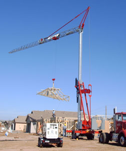 Self erecting cranes