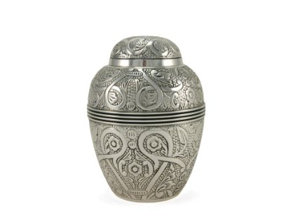embossed memorial urn