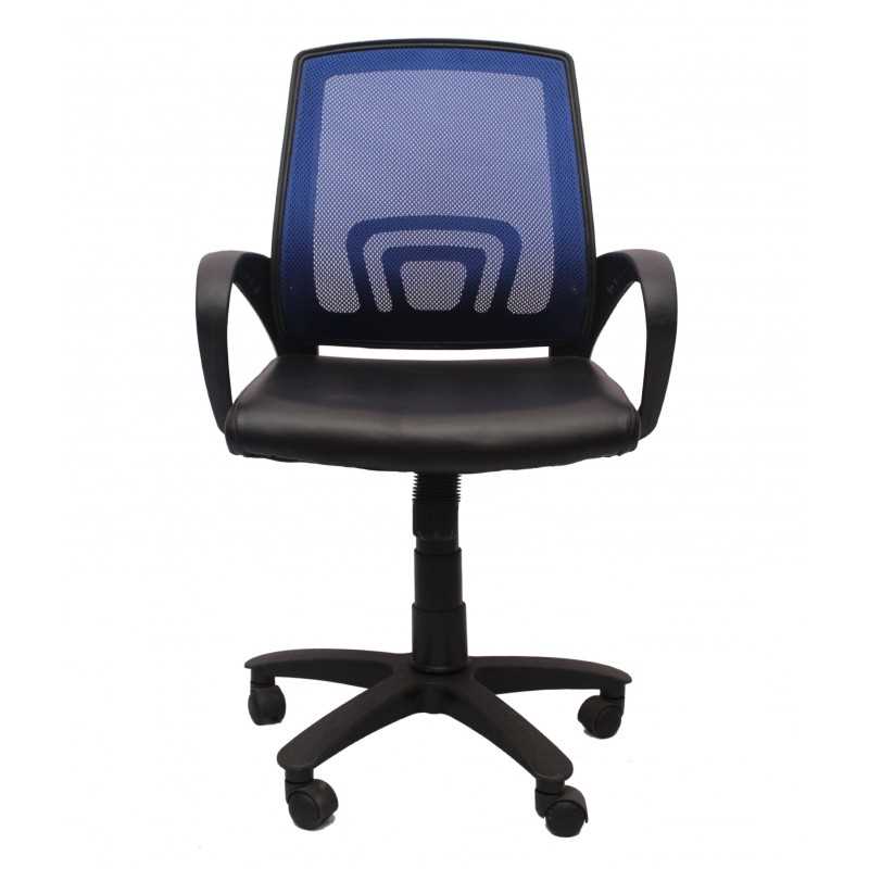 Stylish Blue Visitor Chair With Handle