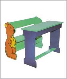 Plastic double seater school desk