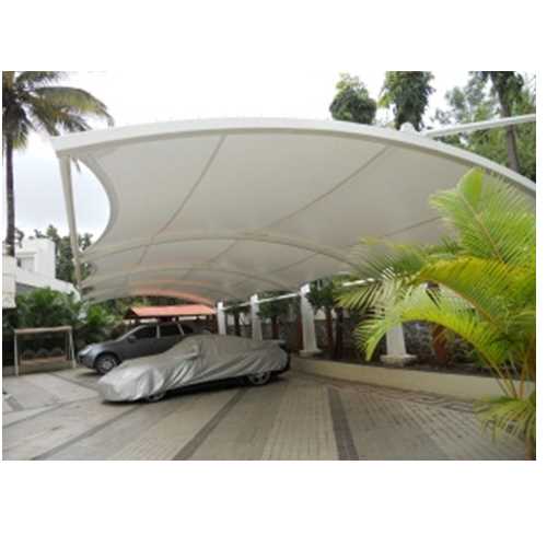 Tensile fabric car parking