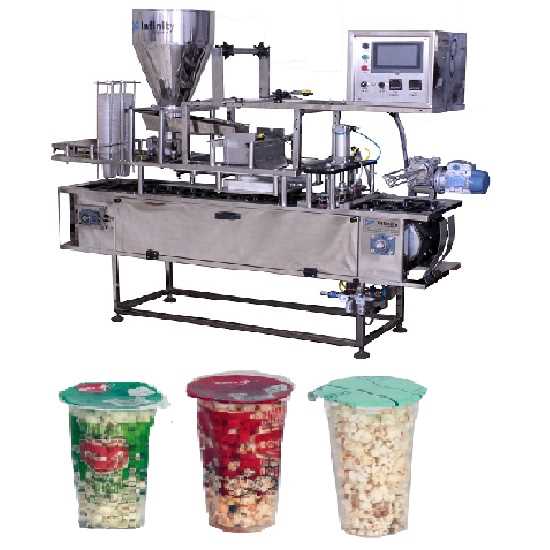 POPCORN CUP FILLING & SEALING MACHINE