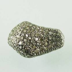 Pave Diamond Petal Beads